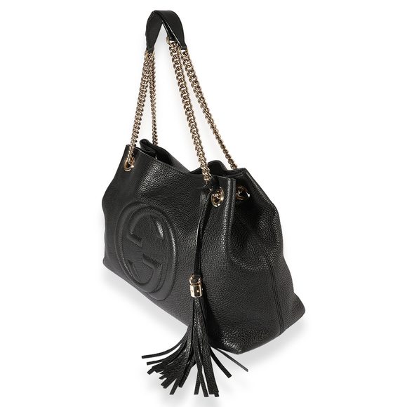Gucci Black Pebbled Leather Medium Soho Chain Shoulder Bag - Picture 2 of 7